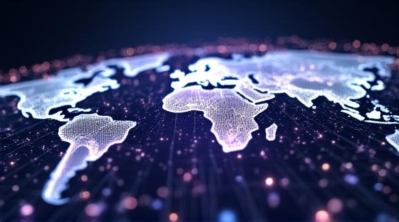 Abstract digital network visualization